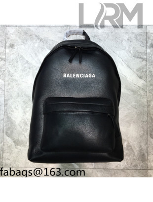 Balenciaga Leather Backpack Black 2021 08
