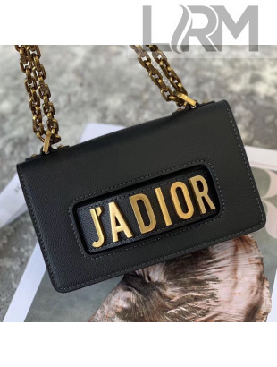Dior J'Adior Mini Flap Chain Bag in Palm Grained Leather Black 2019