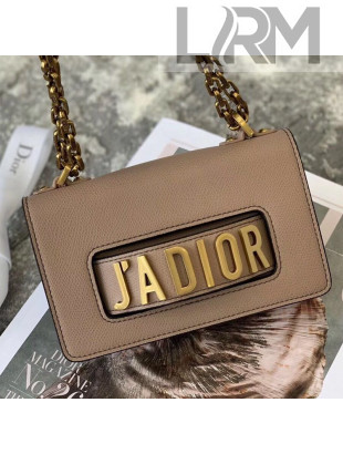 Dior J'Adior Mini Flap Chain Bag in Palm Grained Leather Beige 2019