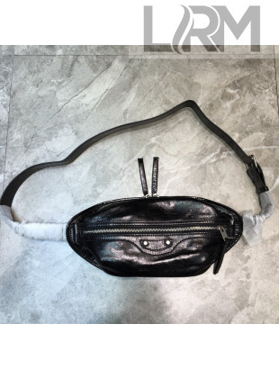 Balenciaga Crinkled Leather Belt Bag Black 2021 2021 06