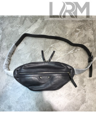 Balenciaga Crinkled Leather Belt Bag Grey 2021 2021 08