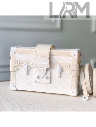 Louis Vuitton Petite Malle Trunk Bag in Epi Leather M55860 White 2021
