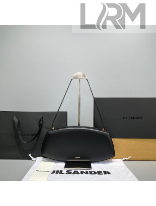 Jil Sander Calfskin Hobo Bag Black 2021 7178 