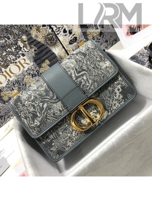 Dior 30 Montaigne Bag in Grey Toile de Jouy Embroidery 2021 M9203