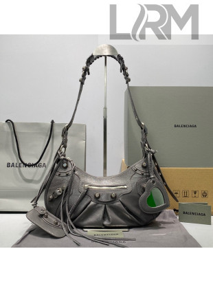 Balenciaga Le Cagole Lambskin Small Shoulder Bag Grey/Aged Silver 2021
