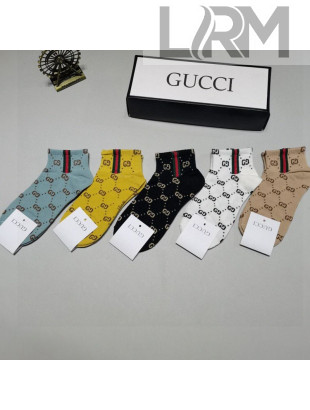 Gucci GG Cotton Short Socks 5Colors 2021