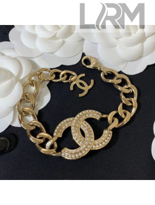 Chanel Pearl CC Bracelet Gold/White 2020