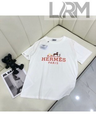 Hermes Cotton T-Shirt White 2022 21