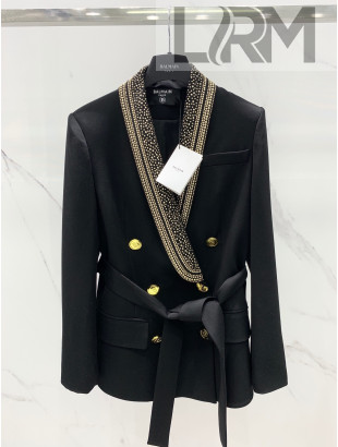 Balmain Studded Jacket Black 2022 031251