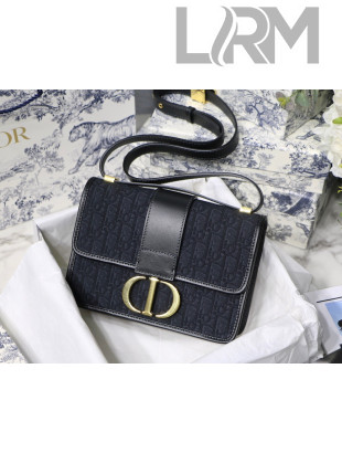 Dior 30 Montaigne CD Flap Bag in Black Oblique Jacquard Canvas 2021
