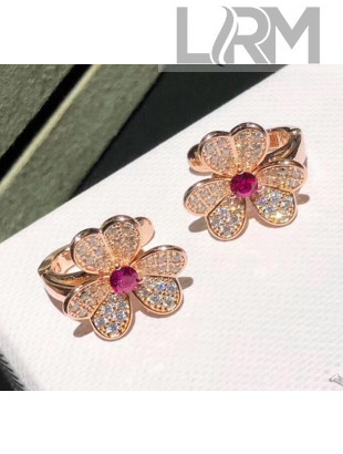 Van Cleef & Arpels Crystal Earrings 40 Pink Gold 2020