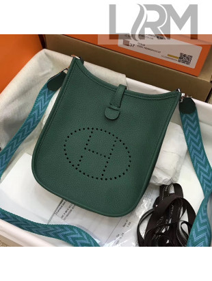 Hermes Evelyne Mini Bag in Original Togo Leather 17cm Deep Green