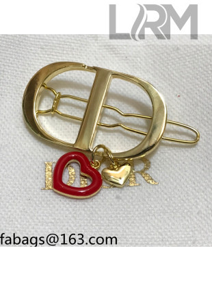 Dior Dioramour Brooch Gold/Red 2021 082415