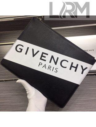 Givenchy Paris Leather Medium Pouch Black/White 17 2021