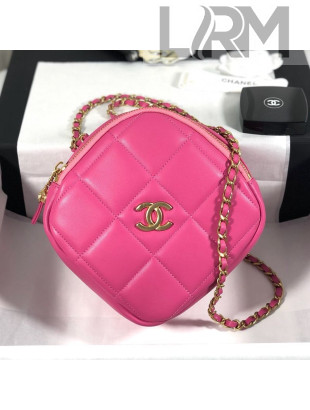 Chanel Quilted Leather Square Chain Shoulder Bag AS1780 Pink 2020