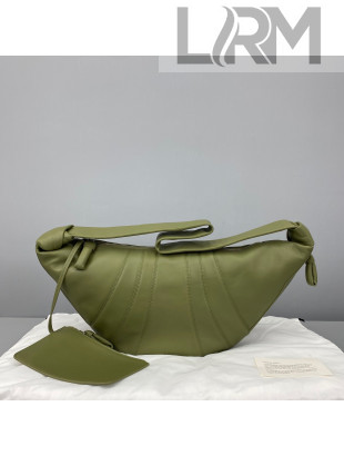 Lemaire Nappa Leather Large Croissant Bag Avocado Green 2021
