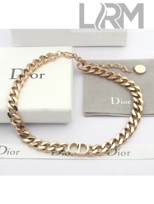 Dior CD Chian Short Necklace 2061233 Pink Gold 2020