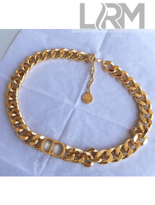 Dior CD Chian Necklace 2061231 Bright Gold 2020