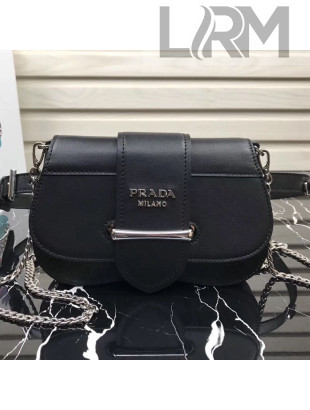 Prada Sidonie Leather Belt Bag 1BL021 Black 2019