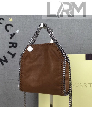 Stella McCartney Tiny Falabella Tote Bag 18cm Coffee Brown/Silver 2020