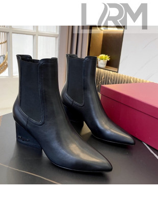 Salvatore Ferragamo Viva Calfskin Chelsea Boots 5.5cm All Black 2021