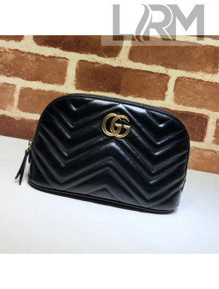Gucci GG Marmont Large Cosmetic Case 625690 Black 2020