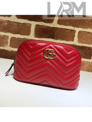 Gucci GG Marmont Large Cosmetic Case 625690 Red 2020