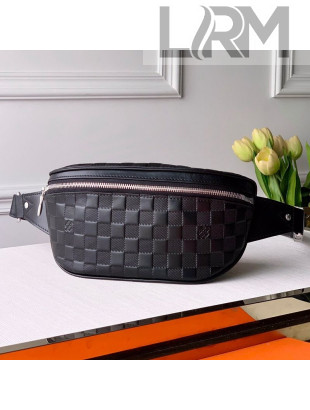 Louis Vuitton Men's Campus Bumbag/Belt Bag in Black Damier Leather N40298 2020