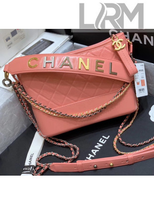 Chanel Medium CHANEL'S GABRIELLE Hobo Bag in Aged Calfskin AS1582 Pink 2020(Top Quality)