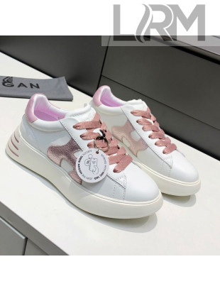 Hogan White Calfskin Sneakers Pink 2021 05
