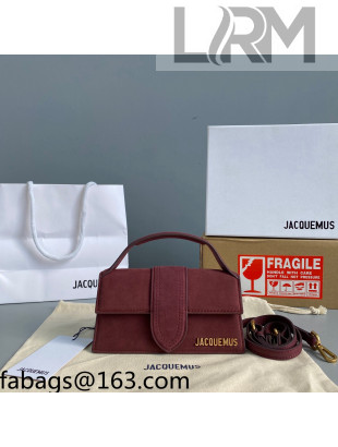 Jacquemus Le Bambino Suede Small Crossbody Bag Grape Purple 2021
