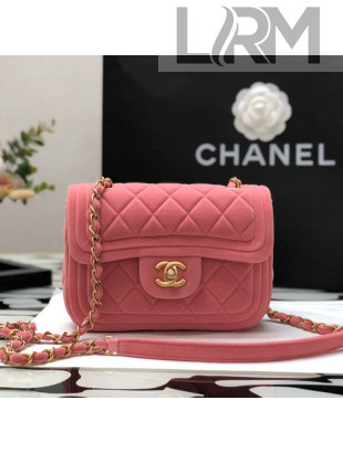 Chanel Velvet Mini Flap Bag AS2957 Pink/Gold 2022