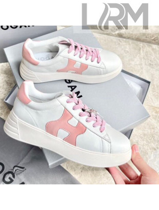 Hogan White Calfskin Sneakers Pink 2021 14