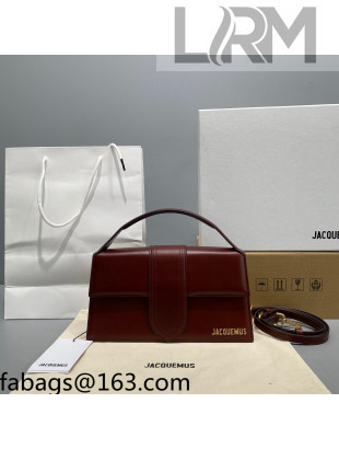 Jacquemus Le Bambino Leather Medium Crossbody Bag Chocolate Brown 2021