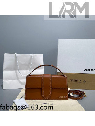 Jacquemus Le Bambino Leather Medium Crossbody Bag Dark Brown 2021