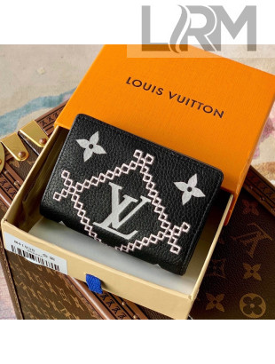 Louis Vuitton Cléa Wallet in Embroidered Quilted Leather M81139 Black 2022