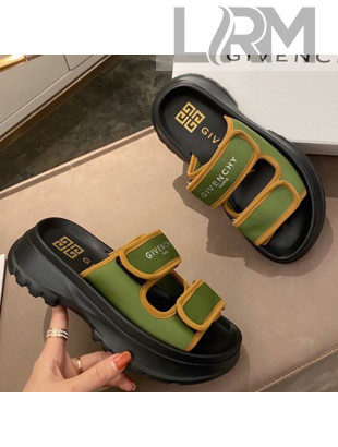 Givenchy Spectre Lettering Mules Sandals Green 05 2021