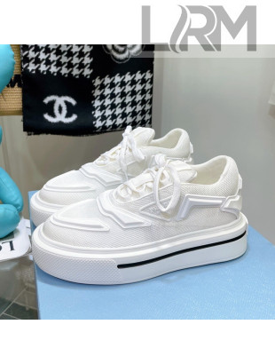 Prada Fabric Sneakers White 2021 112404