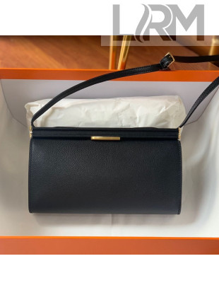 Hermes Clic-H 21 Bag in Grained Calfskin Shoulder Bag Black/Gold 2020