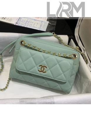 Chanel Small Camera Case in Grained Calfskin AS1367 Green 2020