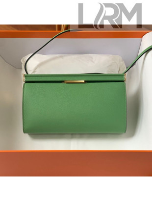 Hermes Clic-H 21 Bag in Grained Calfskin Shoulder Bag Green/Gold 2020