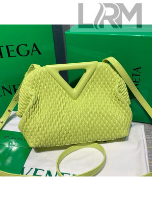 Bottega Veneta Small Point Top Handle Bag in Lozenge Quilted Leather Seagrass Green 2021