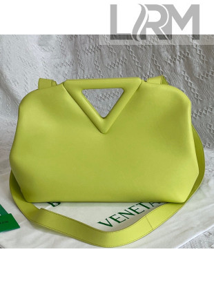 Bottega Veneta Medium Point Calfskin Top Handle Bag Seagrass Green 2021