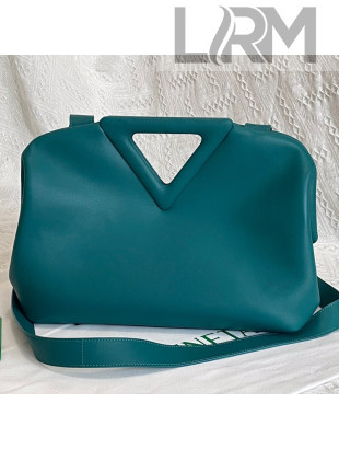 Bottega Veneta Medium Point Calfskin Top Handle Bag Mallard Green 2021