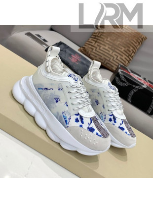 Versace Print Sneakers White/Blue 19 2021