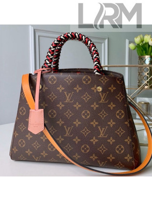 Louis Vuitton Monogram Canvas Montaigne MM Braided Top Handle Bag M44672 2019
