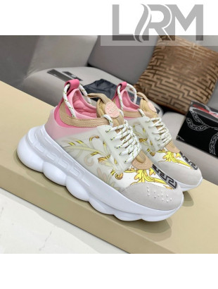 Versace Print Sneakers White/Pink/Yellow 25 2021