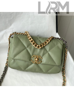 Chanel 19 Lambskin Small Flap Bag AS1160 Olive Green 2021 TOP
