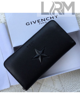 Givenchy Zip Long Wallet Black 2021 07
