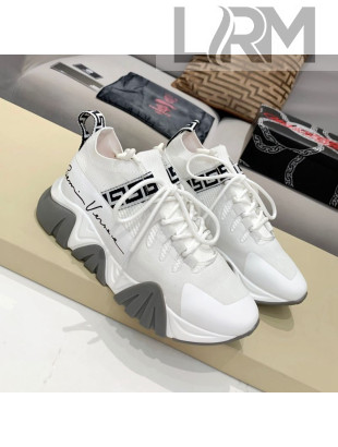 Versace Squalo Knit Sneakers White 09 2021